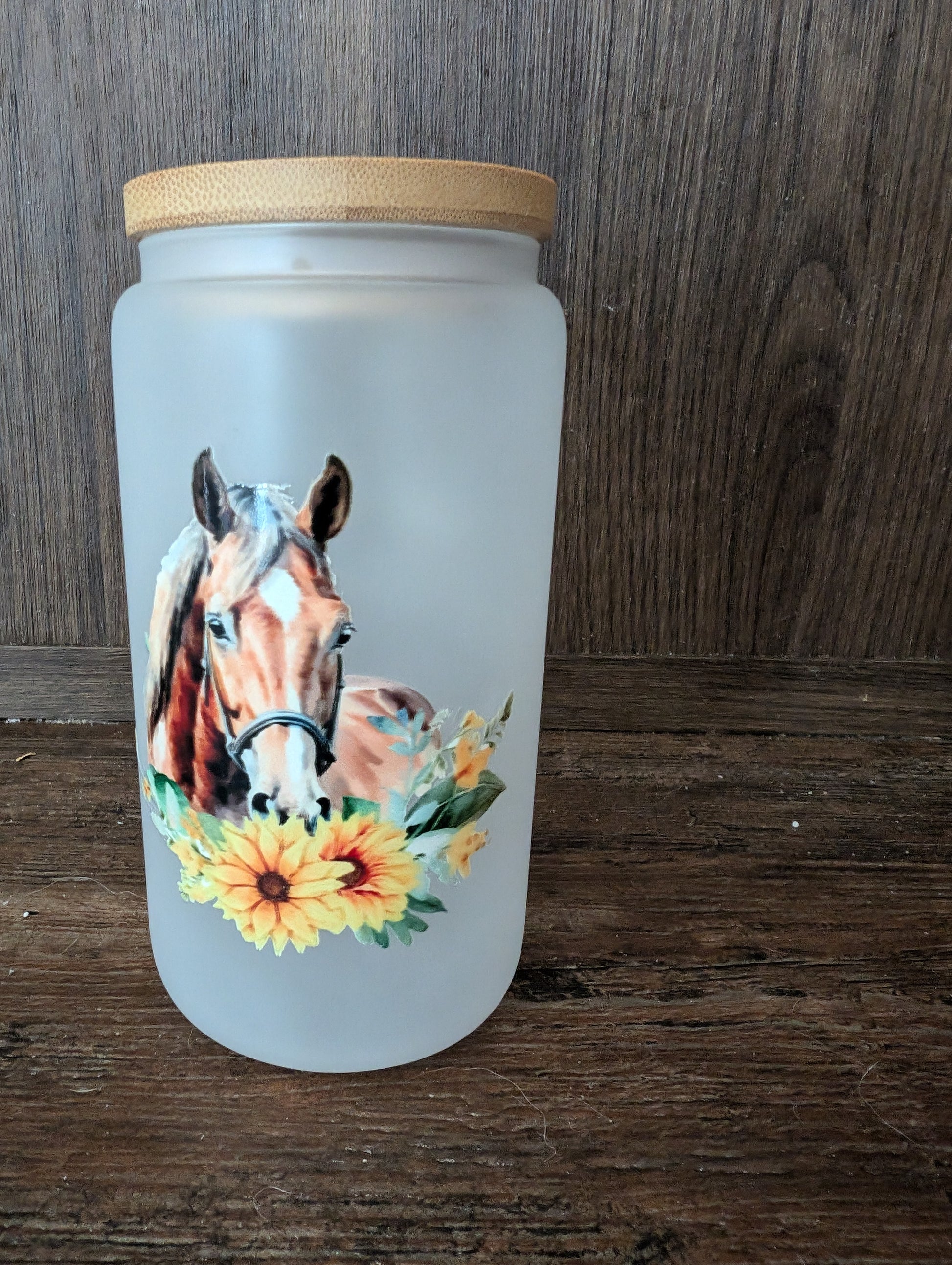 Glass Cup - I'd Rather Be Riding